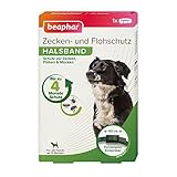 BEAPHAR - Zecken- und Flohschutz Halsband für Hunde ab 12 Wochen - Repellent - 4 Monate Schutz vor Zecken, Flöhen und Mücken - Regenfest - Verstellbar - Bandlänge 65 cm - Dunkelgrün