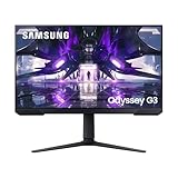 Samsung Odyssey Gaming Monitor G3A LS27AG304NR, 27 Zoll, VA-Panel, Full HD-Auflösung, AMD FreeSync Premium, Reaktionszeit 1 ms (MPRT), Bildwiederholrate 144 Hz, Schwarz