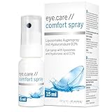 Hyaluron Augenspray unkonserviert (15ml) mit Liposomen gegen trockene Augen speziell für Kontaktlinsenträger - Die Alternative zu Augentropfen – bei brennenden, gereizten und müden Augen.