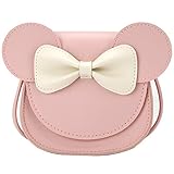 Ondeam Little Mouse Ear Bow Crossbody Purse,PU-Schultertasche für Kinder Mädchen Kleinkinder