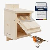 NEU! Nistkasten Rotkehlchen von Menschen mit Behinderung in Deutschland hergestellt, langlebiger Rotkehlchen Nistkasten