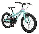 BIKESTAR Kinder Fahrrad Aluminium Mountainbike mit V-Bremse für Mädchen und Jungen ab 5 Jahre | 18 Zoll Kinderrad MTB | Mint