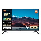 Xiaomi F, 55 Zoll (140 cm), 4K UHD, Smart TV, Fire TV, Triple Tuner DVB-C/S/S2/T/T2,HDR10, MEMC,Game Boost mode 120Hz, Sprachsteuerung mit Alexa, 2GB+32GB, Kompatibel mit Apple AirPlay