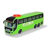 Dickie Toys - Spielzeug-Bus Man FlixBus (grün) – lenkbarer Reise-Bus (26,5 cm) zum Spielen für Kinder ab 3 Jahren, Spielzeugauto mit Lenkung & Türen zum Öffnen