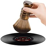 NiHome Schallplattenbürste Schallplatten Reinigung mit Buchenholzgriff und ultrafeinen Faserborsten, sicher und effizient für die Vinylpflege, Retro-Design mit vielseitiger Mehrzweck-Reinigung