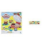 Play-Doh Hasbro Burger Party, inklusive Knetpresse für Burger und 5 Dosen Knete, für Kinder ab 3 Jahren & 4er Pack WILD, Knete für fantasievolles und kreatives Spielen E4867ES0 Mehrfarbig