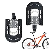 Ceprznvey Mountainbike-Pedale | flache Platten, leicht mit reflektierenden Streifen für Stadt- und E-Bike-Fahrten