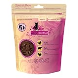 catz finefood Meatz Katzen Leckerlies Essential Mix - knusprige Streifen aus den beliebtesten Fleischsorten - Katzensnack für Allergiker ohne Zucker, getreidefrei (1 x 45 g)