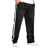 CityComfort Jogginghose Herren - Trainingshose Herren Lang Polyester M-3XL (Schwarz, L)