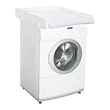 roba Wickelplatte + Wickelauflage im Design Eulenbabys - Wickeltisch als Aufsatz für Waschmaschinen - Holz weiß - 60 cm breit