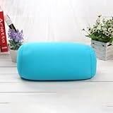 WERNZATT-Soft Creative Pillows Roll Round Memory Foam Pillow Microbead Back Cushion für Haus und Reise (Blau, 31 * 17cm/12.2 * 6.69 inches)