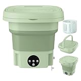 Mini Waschmaschine 8L Faltbare Waschmaschine Tragbare 3 Modi Kleine Waschmaschine Camping-Waschmaschine für Baby-Kleidung Unterwäsche Oder Kleine Gegenstände (Green)