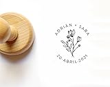 Stamp by Me | Individueller Hochzeitsstempel | Personalisierte Hochzeitsstempel | Gummi-Hochzeitsstempel | DIY Hochzeit | Herstellung von Hochzeitskarten, Einladungen, Umschlägen |12 Design |Holzgriff