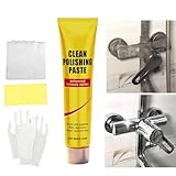 Edelstahl Reiniger - 60g Tiefenreinigung Langzeit Creme,Paste Zur Entfernung Von Silberanlauf Und Reinigung,für Silber Gold Silberbesteck Bronze Aluminium Schmuck Kochgeschirr