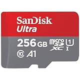 SanDisk Ultra Android microSDXC UHS-I Speicherkarte 256 GB + Adapter (Für Smartphones und Tablets, A1, Class 10, U1, Full HD-Videos, bis zu 150 MB/s Lesegeschwindigkeit)