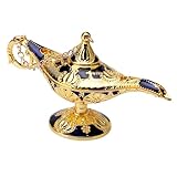 UOCAI Aladin-Lampe,12cm Aladdin Genie Licht Lampe,Aladin Legende Klassische Dekoration,wunderlampe,Heimdekoration,Geburtstagsgeschenk (Phnom Penh Blue)