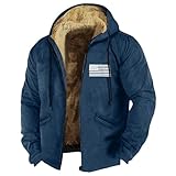 Generisch Fleecejacke Herren Teddy Jacken Jacke Übergangsjacke Angeln Winterjacke Armee Sherpa Dicke Männer Herbst Forstjacke Herren Hoodie Winter Teddy Winterjacke 176 XXL