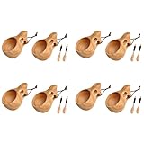 GREOHNMPAW 8 Pack Becher Im Nordischen Stil Kuksa Tasse Tragbarer Draußen Camping Trinken Wasser Becher Aus Kaffee Tasse mit