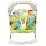 Mattel Fisher-Price CCN92 2 in 1 Babyschaukel im Regenwald Design, mit 6 Geschwindigkeitsstufen, 10 Melodien und 2 beruhigenden Naturgeräuschen