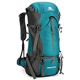 JINGFENG 70L Wanderrucksack Wasserabweisender Kletter-Camping-Rucksack Reise-Tagesrucksack mit Regenschutz