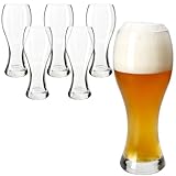 MamboCat 6er Set Weizenbiergläser klar 0,5 L I Weißbier-Glas mit schlichtem & klassischem Design I Hefeweizen I für Daheim, Gastro, Hotel, Restaurant & Bar