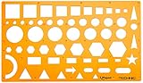Maped 922410 Zeichenschablone Normographe Technic, orange