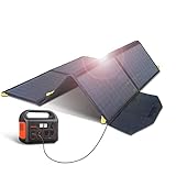 Solarpanel-Ladegeräte 60 W,Solar Powerbank Tragbare QC3.0 USB-A PD3.0 USB-C Ausgang faltbar IP65 wasserdicht Strom Notfall Camping für kleine Kraftwerke Generator Laptops Tablets Akkus Telefone