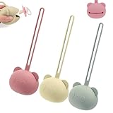 3 Stück Schnullerbox,Staubdicht Schnullerbox für Unterwegs,Silikon Schnuller Box,Panda Form Schnuller Aufbewahrung,für Säugling und Kleinkind (Grau,Rosa,Cremefarben)