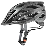 uvex Unisex-Adult i-vo cc Fahrradhelm, Black-Smoke matt, 56-60 cm