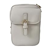 Kleine Umhängetasche | Crossbody aus Leder, Diebstahlschutz mit 10 Kartenfächern und Geldbörsen-Design | taillierter Riemen im Vintage-Stil, für Frauen, Business, Hochzeit, Reisen, Verwendung, weiß