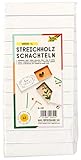 folia 2407 - Streichholzschachteln, ca. 11 x 6 x 2 cm groß, 12 Stück, blanko weiß, zum Selbstgestalten