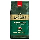 Jacobs Krönung Crema Kaffeebohnen 1kg – Aromatisch, Zitrusnote, Nussig, Arabica & Robusta Bohnen, Intensität 6/10, ideal für Café Crema