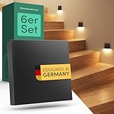 Scandinavian home 6er Set LED Treppenbeleuchtung...