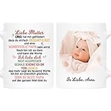 Geschenke Mall Tasse Personalisiert - Liebe Mama - Frische mama geschenk, geschenk frischgebackene mama, muttertagstasse personalisiert (Modell #1)