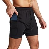 Danfiki Laufshorts Herren Kurze Sporthose Kurz mit Tasche Laufhose Herren Kurzmit Taschen Hosen Fitness Laufhose