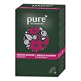 Pure Tea Selection Hibiskus Himbeere | Früchtetee | 25 Teebeutel aus Maisstärke gewebt und industriell kompostierbar | 25 x 3g