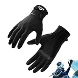 Povanjer Taucherhandschuhe - Schnorchelhandschuhe - Wasserdichte Handschuhe mit verdickter Handfläche und Fingerspitzen, verstellbarer Kleber und Anti-Rutsch-Silikonpartikel zum Angeln, Tauchen,