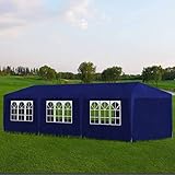 Rasen & Garten Partyzelt 3x9m blau Outdoor Living