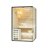 Home Deluxe - Traditionelle Sauna - Shadow M - 120 x 120 x 190 cm - für 2 Personen - hochwertiges Fichtenholz, inkl. Saunaofen, Saunazubehör I Dampfsauna Aufgusssauna Finnische Sauna Bio Sauna