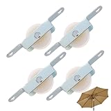 Terrassenschirm-Halterungs-Set, Sonnenschirm-Seil, Schiebe-Hardware, Outdoor-Sonnenschutz, Ersatz-Set, Türschienen-Zubehör für Pool, Garten, Hinterhof, Terrasse, 4 Stück