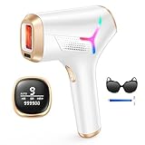 Haarlosy IPL Geräte Haarentfernung Laser für Frauen und Männer, zu Hause IGBT Schmerzfreies IPL Haarentfernungsgerät für Schnelleres Ergebnis, für Gesicht, Bikinizone, Achseln, Körper, Gold