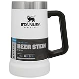 STANLEY 1913 Adventure Vacuum Stein 709 ml - becher Mit Henkel Hält Bier Für 7 Stunden Kalt - Vintage-Inspirierte Thermo Bierkrug - Spülmaschinenfest - Polar White