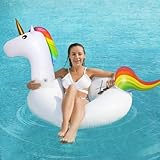 Wlicon Aufblasbares Einhorn Aufblasbare Einhorn Pools Riesiges Aufblasbares Einhorn Geeignet für Flüsse Strände Meer Sommer Schwimmbad Erwachsene Party Dekoration