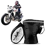 agctrler Motorrad Lenker Handshuhe, Winter Thermo Winddicht Lenkerstulpen Universal, Lenkerhandschuhe Fahrrad Warme Muffs Handschuh für Motorrad-Roller, Schwarz