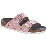 Birkenstock Damen Clogs Arizona ESD Birko-Flor - Flowers Field Rose - EU 38