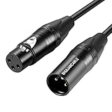 SHULIANCABLE Mikrofonkabel XLR Kabel, XLR Stecker auf XLR Buchse, Mikrofonkabel für Mikrofon, Verstärker, Mischpult, Lautsprecher usw (3M)