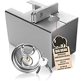 BigDean Anhängerschloss für An- und Abgekoppelte Anhänger – universal Anhänger Schloss für effektiven Diebstahlschutz – hochwertiges Anhäger Schloss Kastenschloss