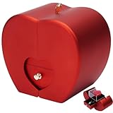 Whyzsjnclg Rose mit Halskette Box, ewige Rosenbox für Frauen rote Obstform mit Halskette tragbar für immer Blumen Rosen in einem für Geburtstag Schmuck
