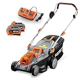 FUXTEC Akku Rasenmäher 40V (2x20V) E2RM43- Schnittbreite 43cm, Variable Schnitthöhe, Elektrorasenmäher, Kabellos (Li-Ion Akku & Ladegerät inklusive)