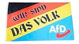 Fahne Flagge AfD AFD Alternative für Deutschland - Wir sind das Volk - Partei Fanartikel Landtagswahl Europawahl Bundestagswahl Demonstration - BEIDSEITIG BEDRUCKT - 90 x 150 cm